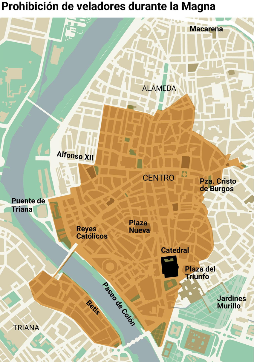 Restricciones durante la procesión Magna