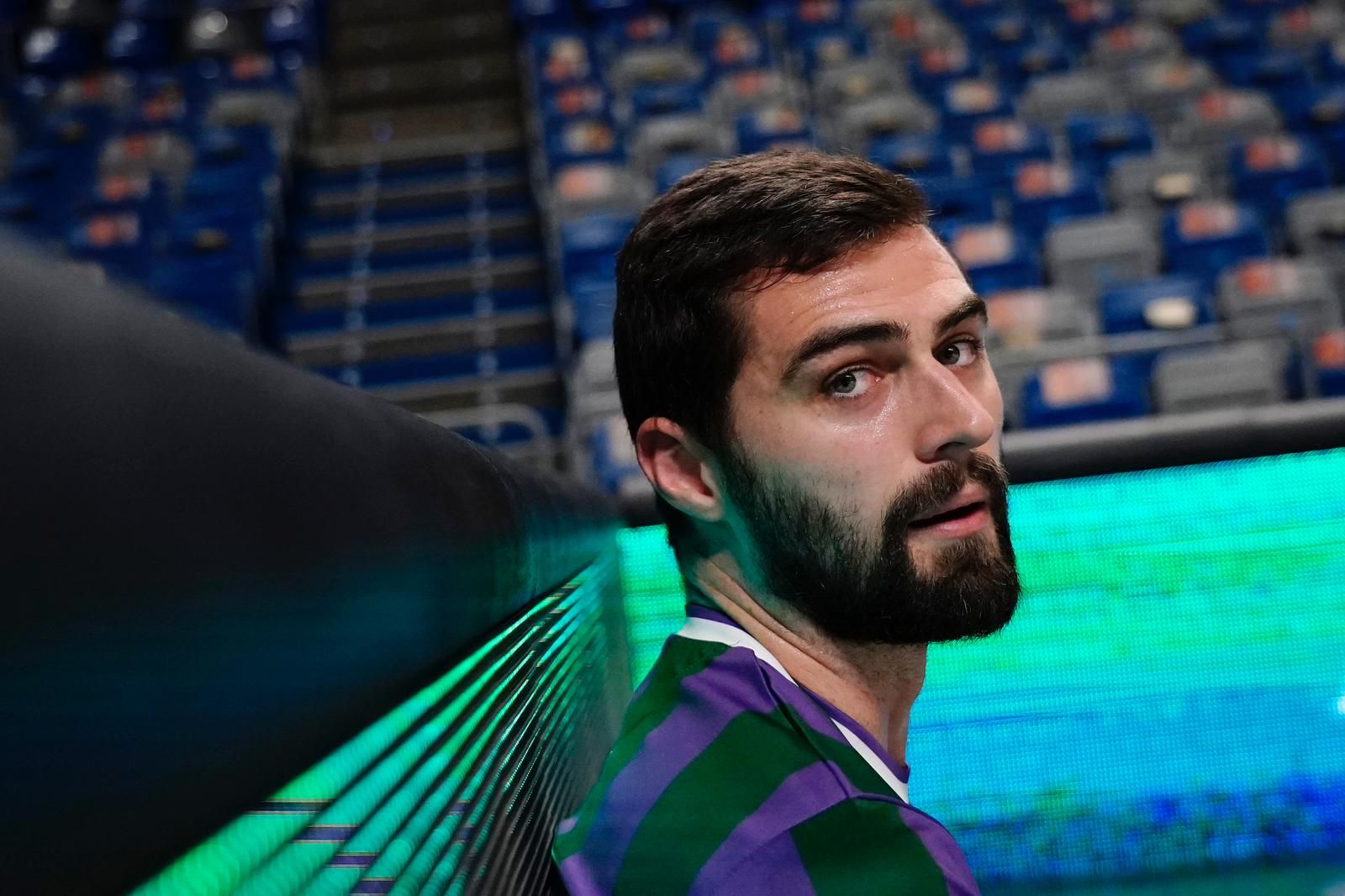 Kravish, en un calentamiento.