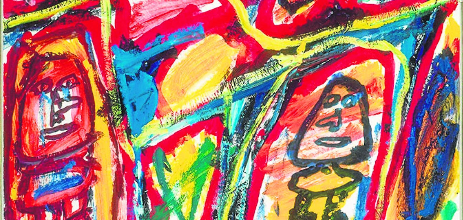 'Site avec 2 personagges', obra de Jean Dubuffet realizada en 1981.