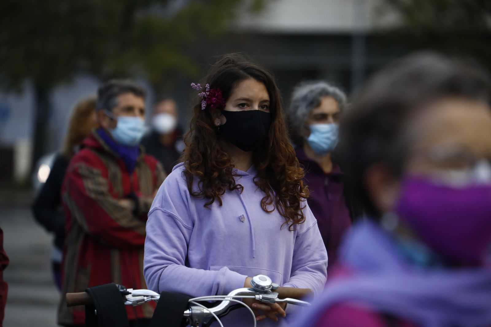 La concentración feminista por el 8-M en fotografías