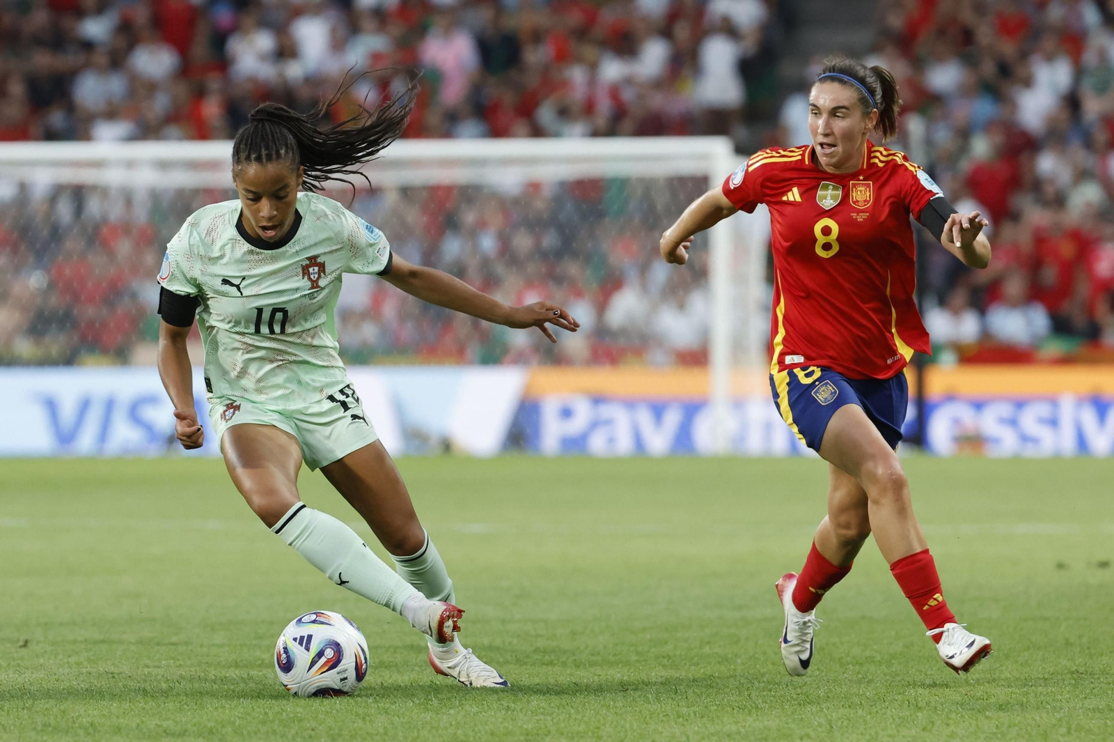 Las fotos del España - Portugal en la Eurocopa femenina