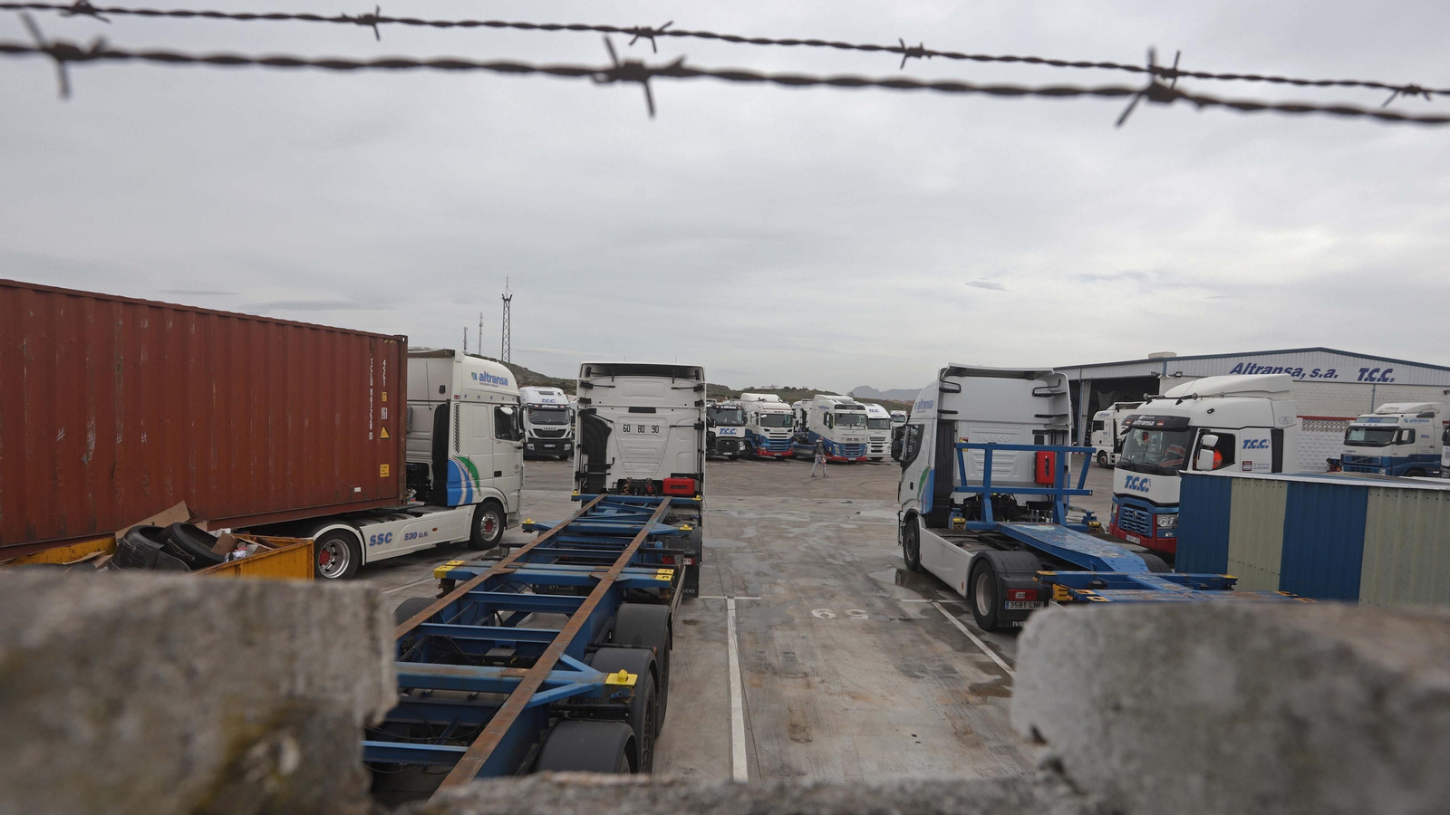 Fotos de la cuarta jornada de huelga de camioneros en Algeciras