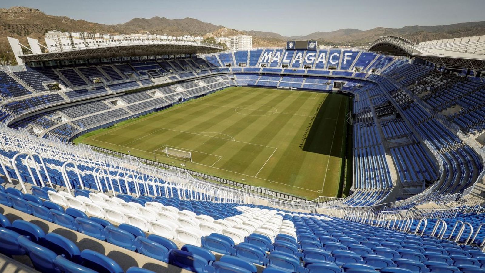 Imagen panorámica del Estadio de La Rosaleda.