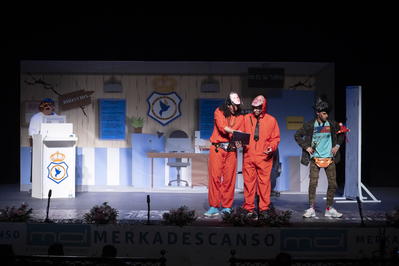 Imágenes de la actuación del cuarteto de Huelva "El plan Bellavista" en el Carnaval Colombino