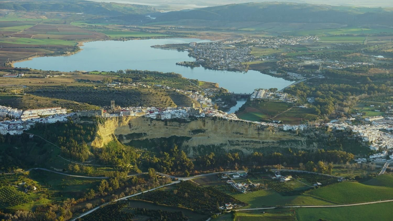Vistas desde el vuelo en globo en Arcos
