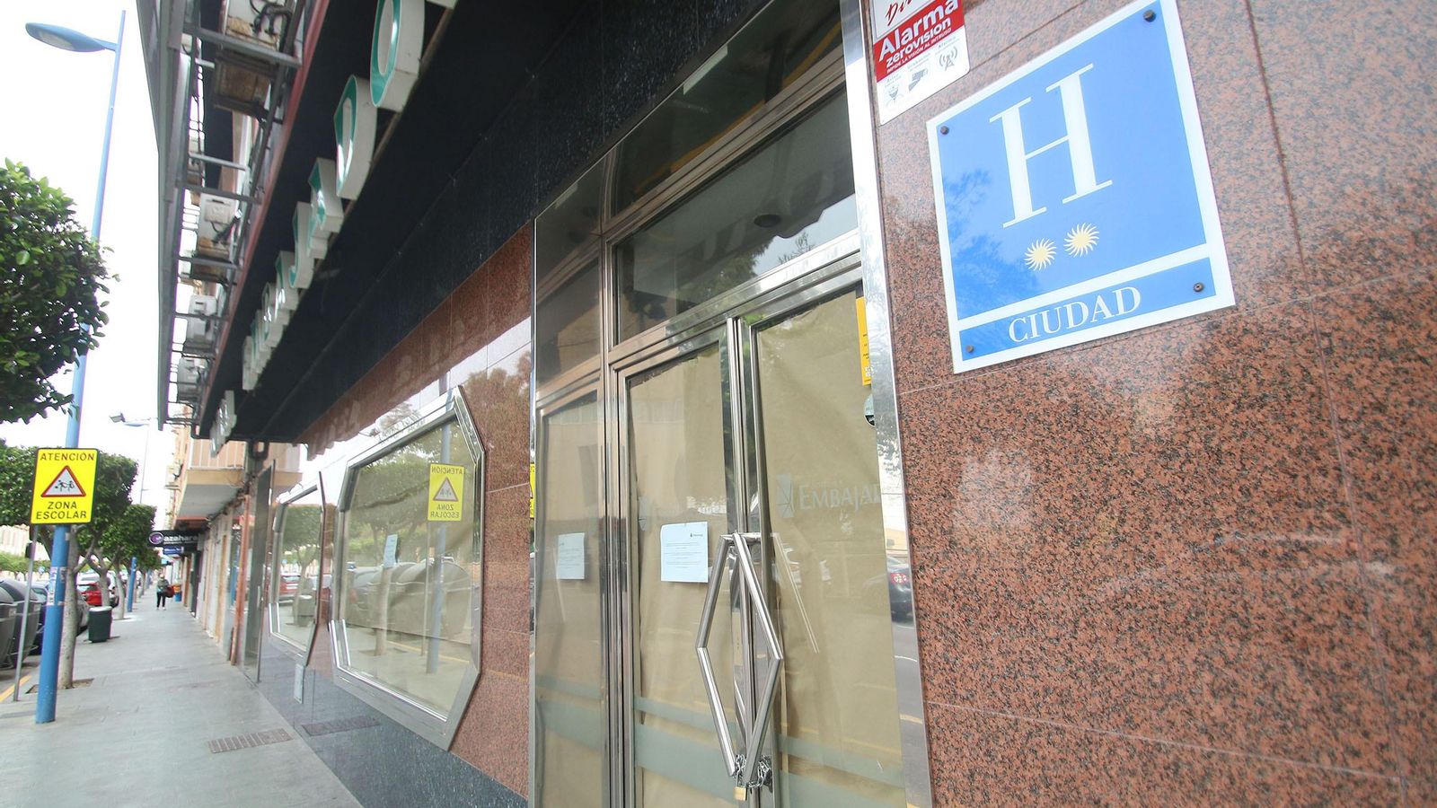 Un hotel cerrado por la pandemia.