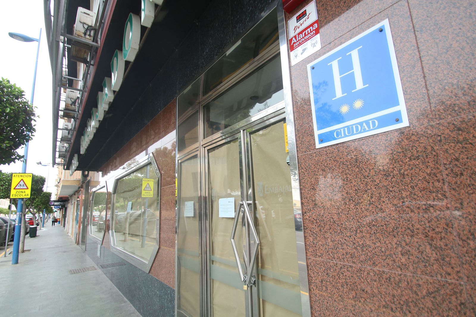 Un hotel cerrado por la pandemia.