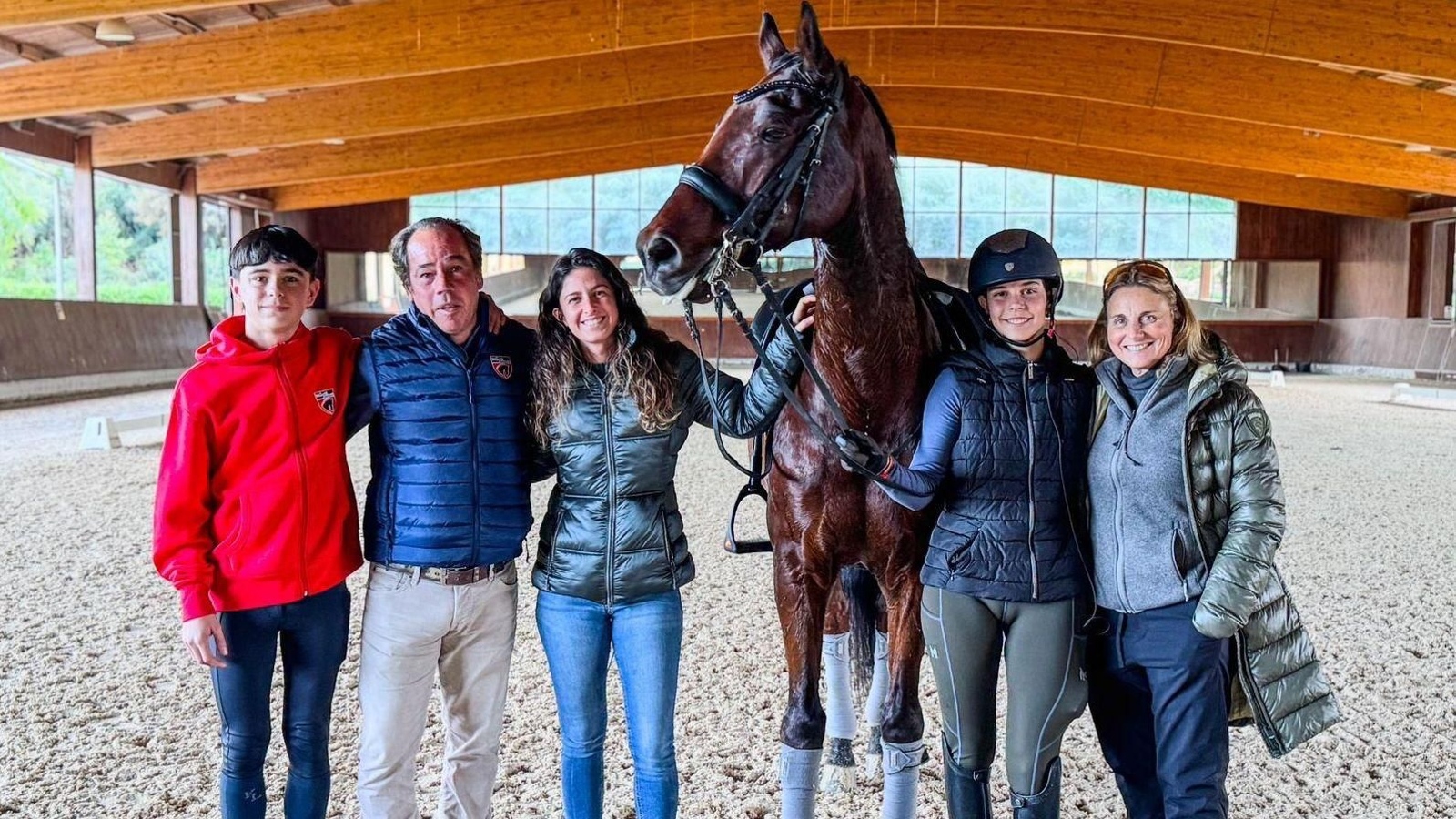 Los componentes del Dressage, con la seleccionara nacional