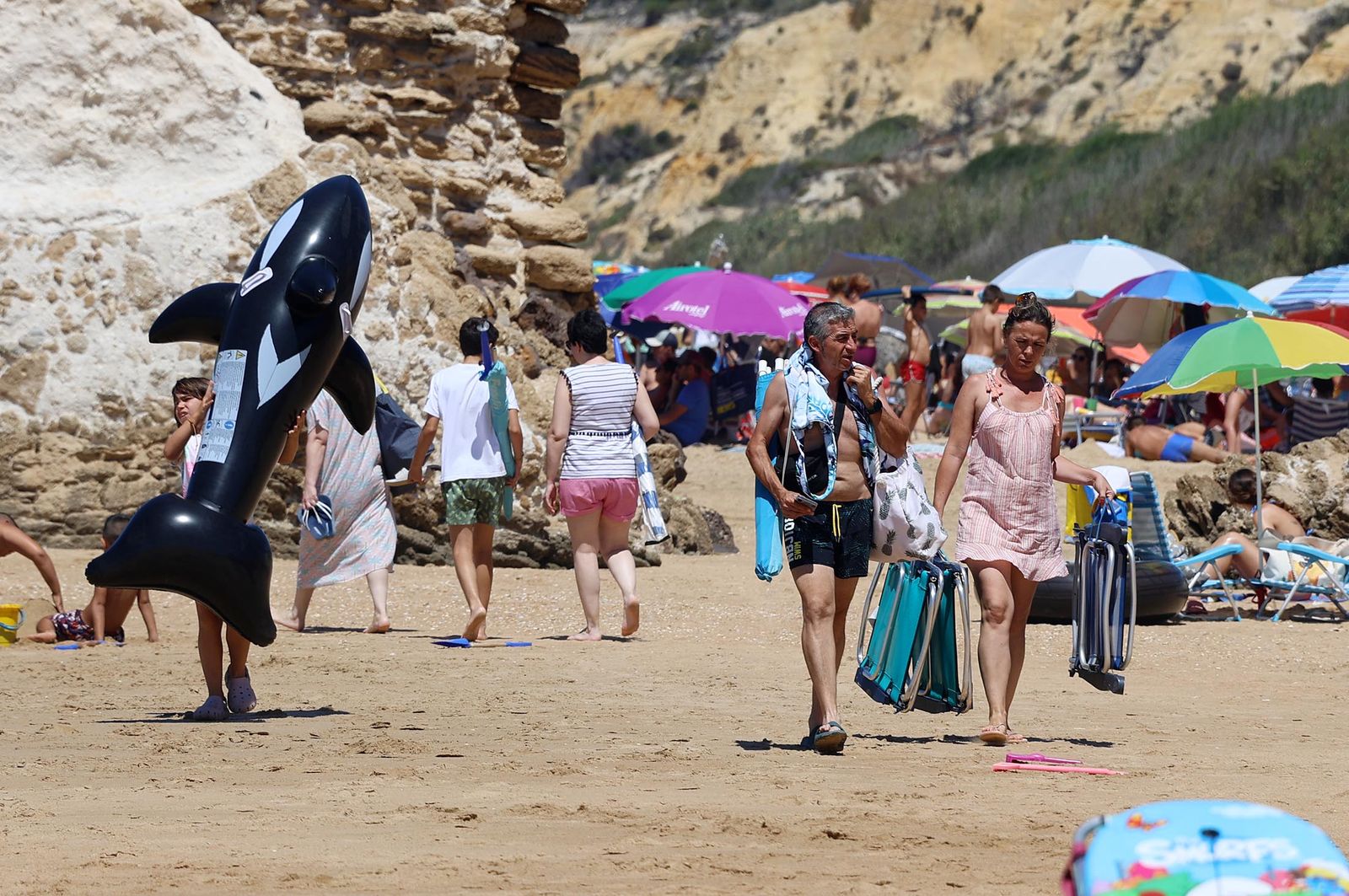 Imágenes de una maravillosa mañana de verano en las playas de la Torre del Loro y Mazagón