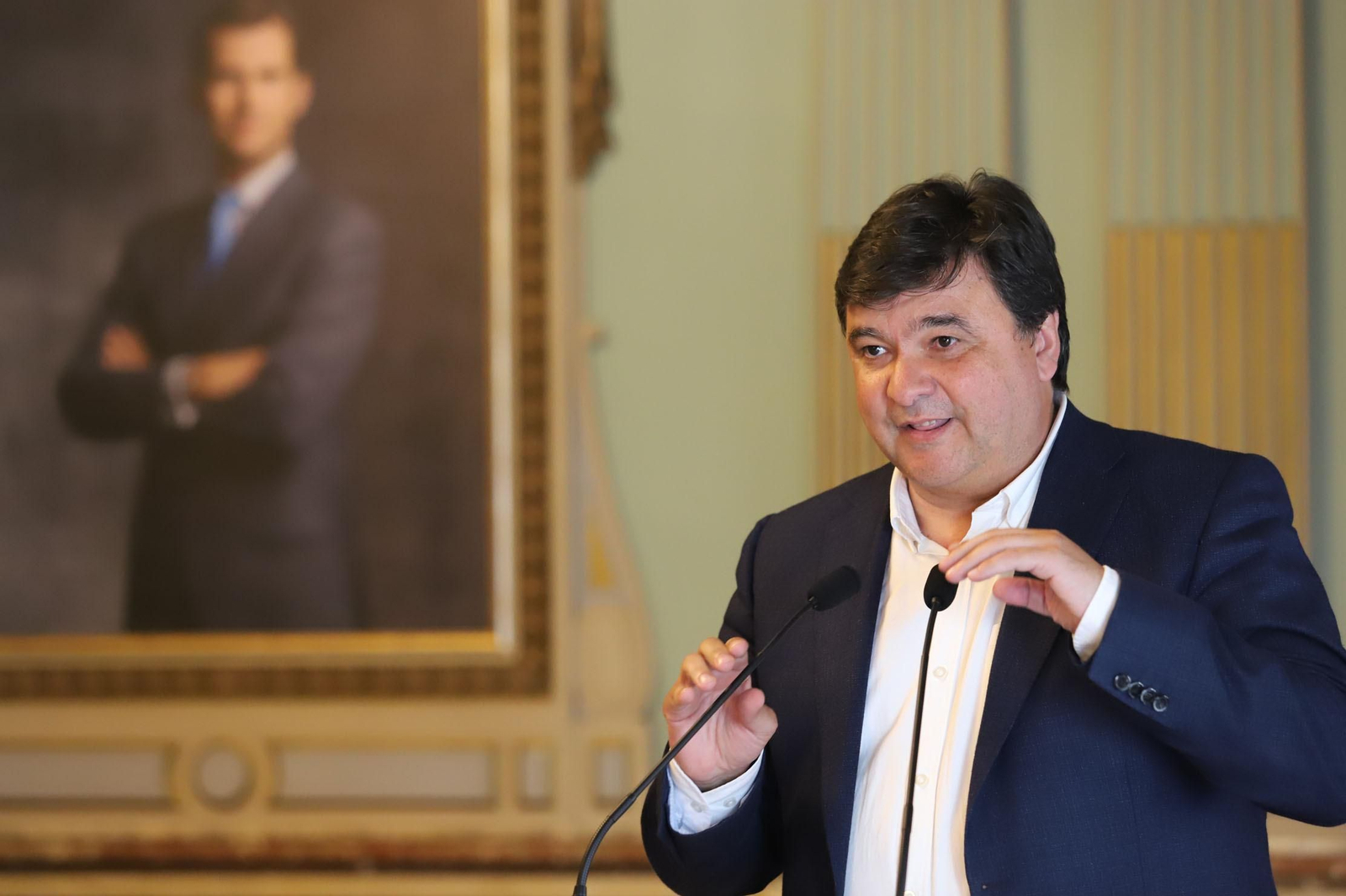 Imágenes de la firma del convenio del mundial de bádminton en el Ayuntamiento con Carolina Marín