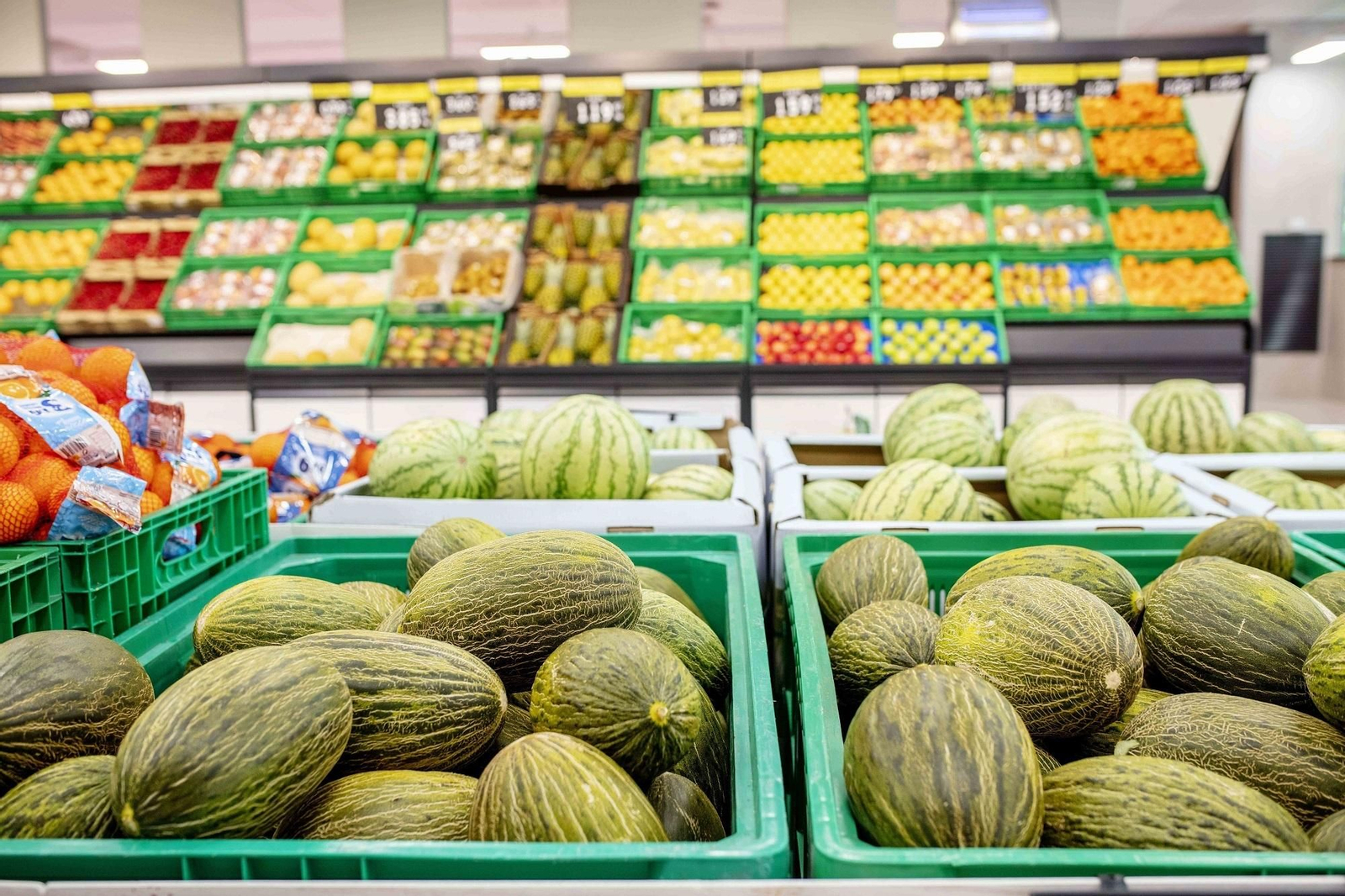 Melón piel de sapo de origen nacional, en el lineal de Mercadona