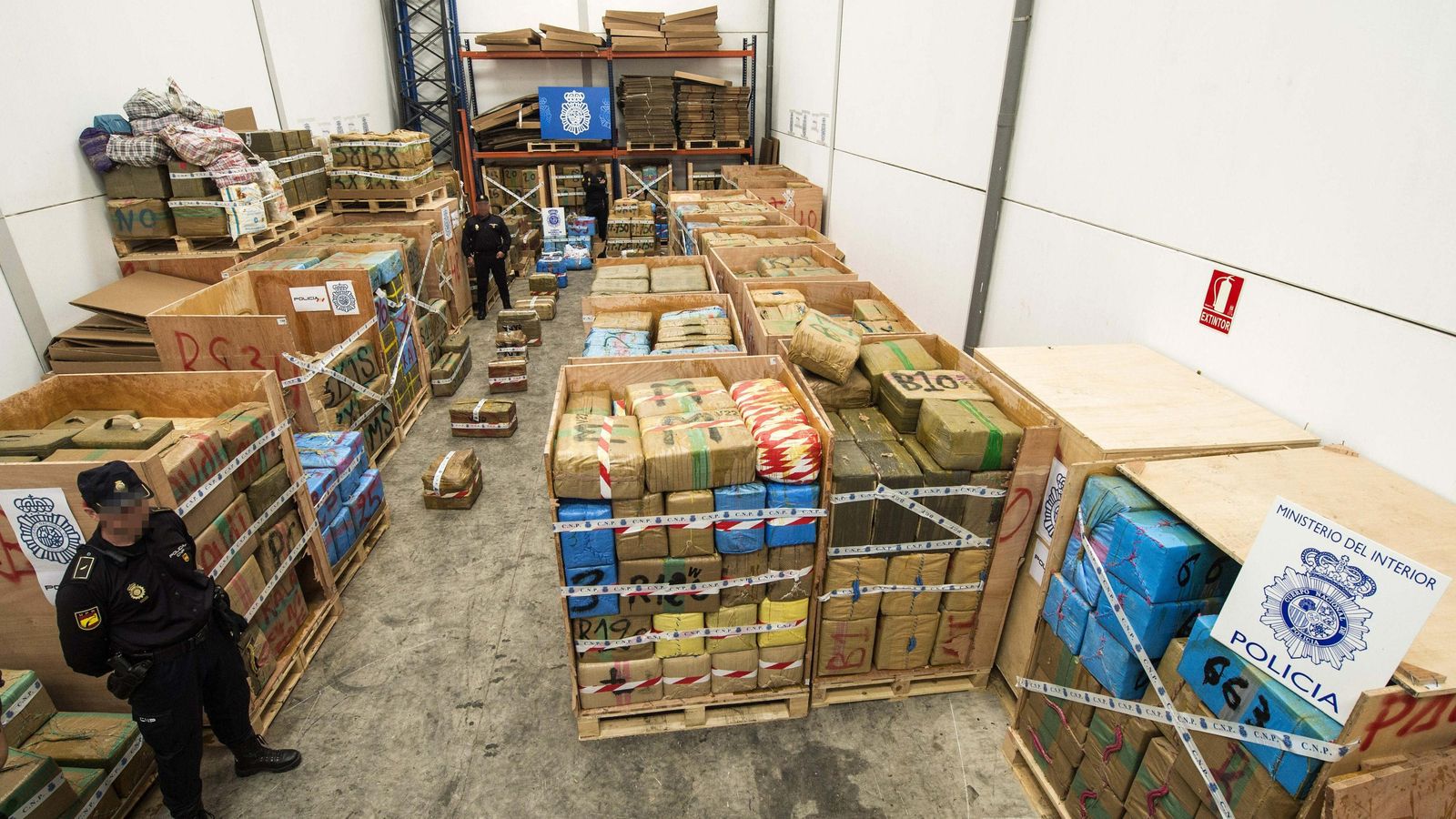 Alijo de 52 toneladas de hachís  incautadas en Córdoba en 2013.