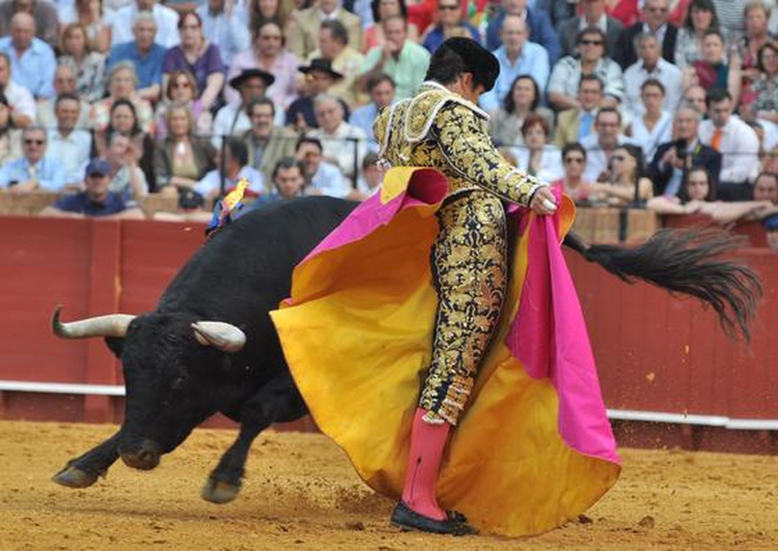El Fandi rozó el triunfo ante Manuel Díaz 'El Cordobés' y Francisco Rivera Ordóñez. Discreta corrida en la que se torearon astados de la ganadería de Torrestrella. 

Foto: Manuel Gómez