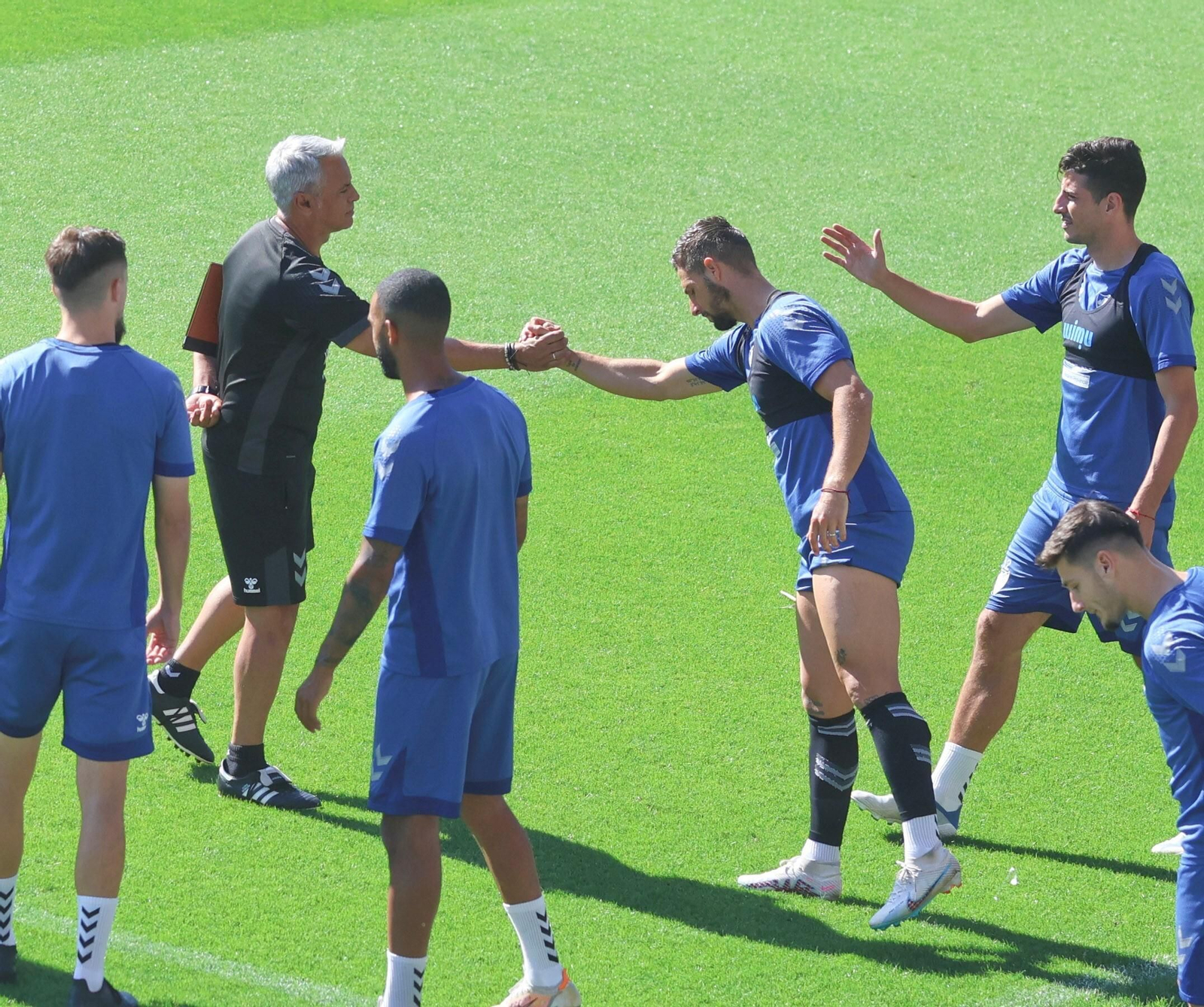 Las imágenes del entrenamiento del Málaga