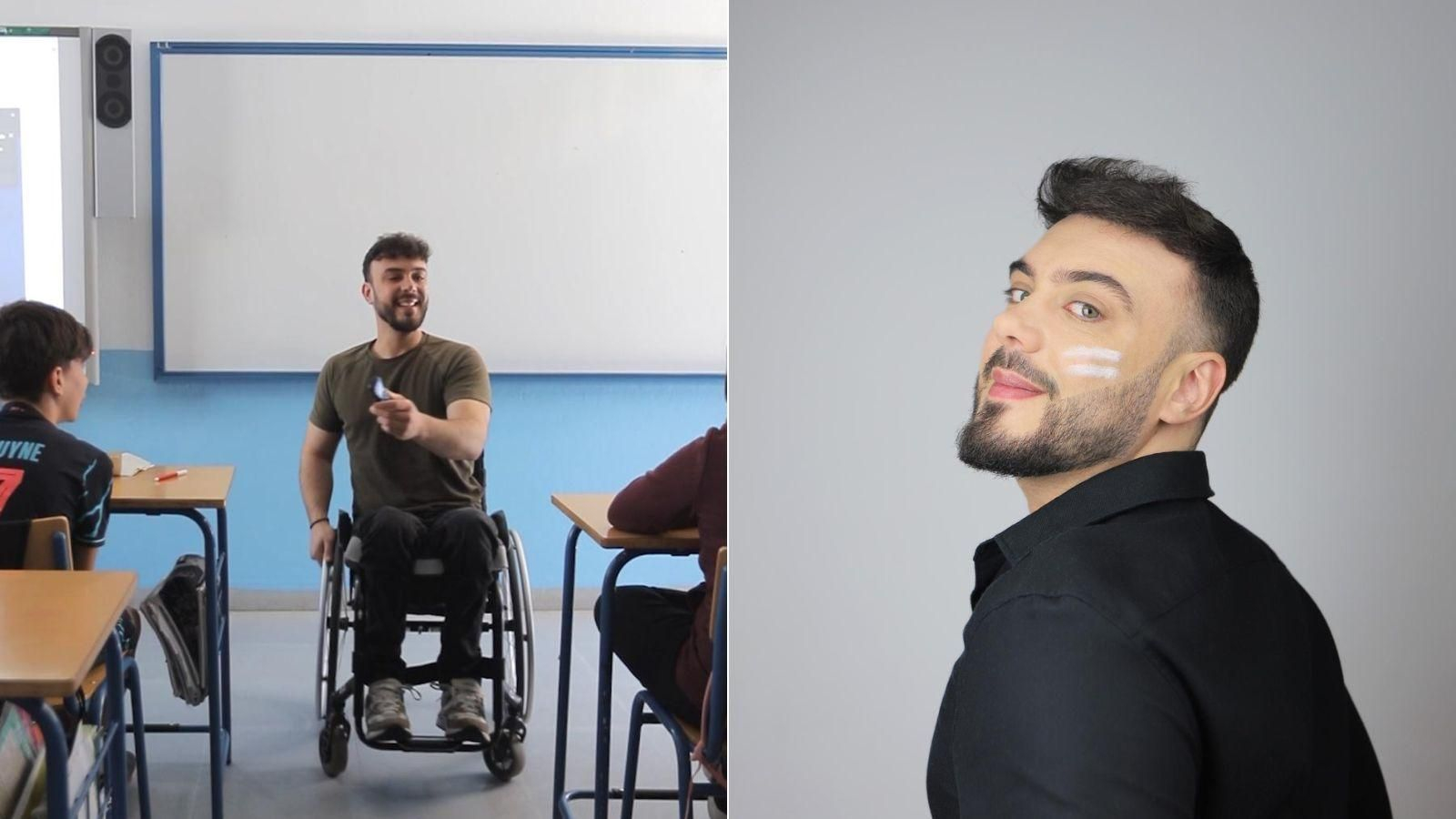 Luippi lleva su lema "con limitaciones pero sin límites" a los centros escolares de Huelva