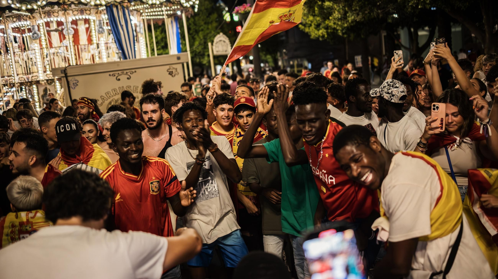 Imágenes de la celebración en Jerez del triunfo de España en la Eurocopa