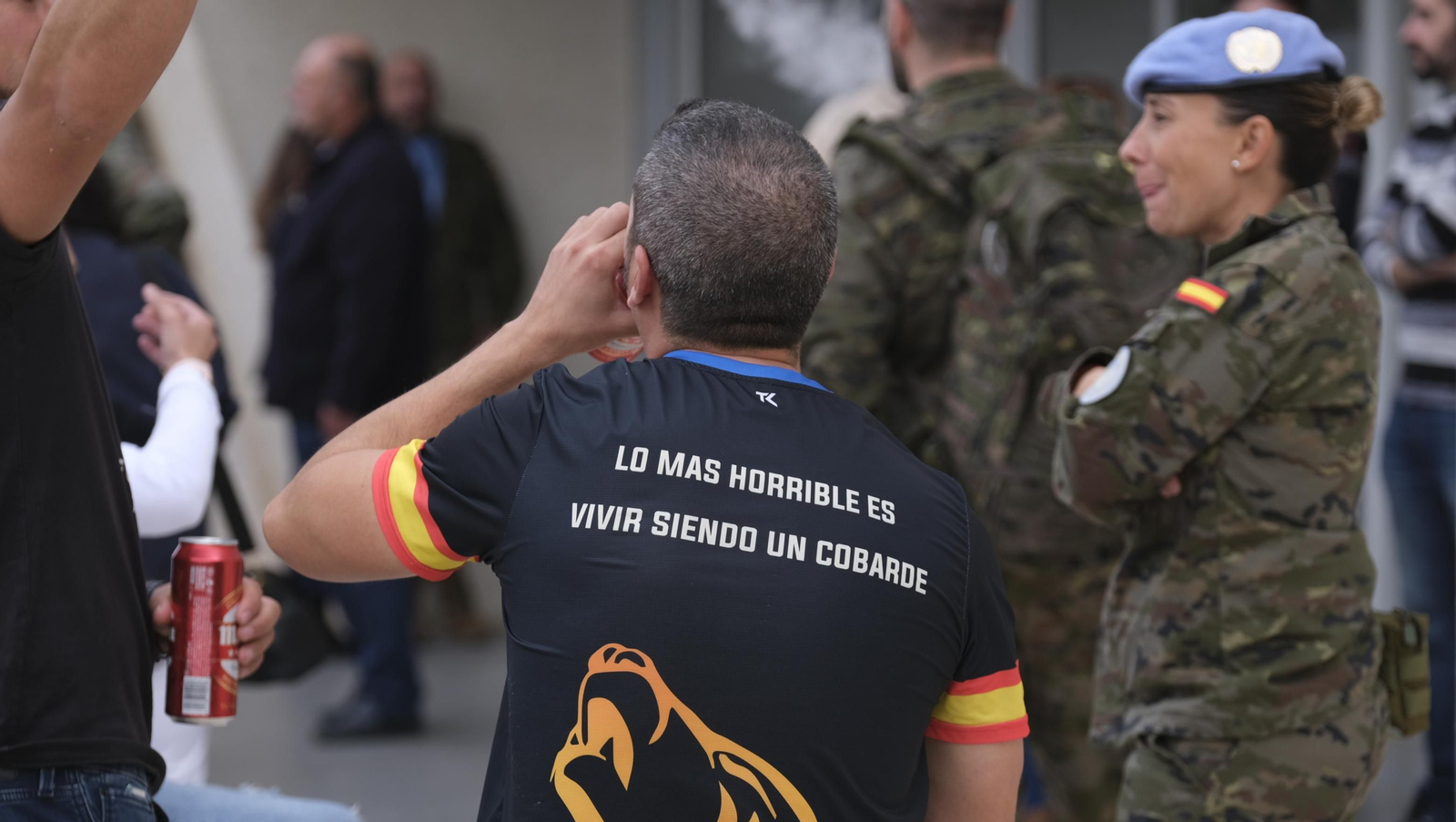Imágenes de la salida del segundo contingente de La Legión con destino el Líbano