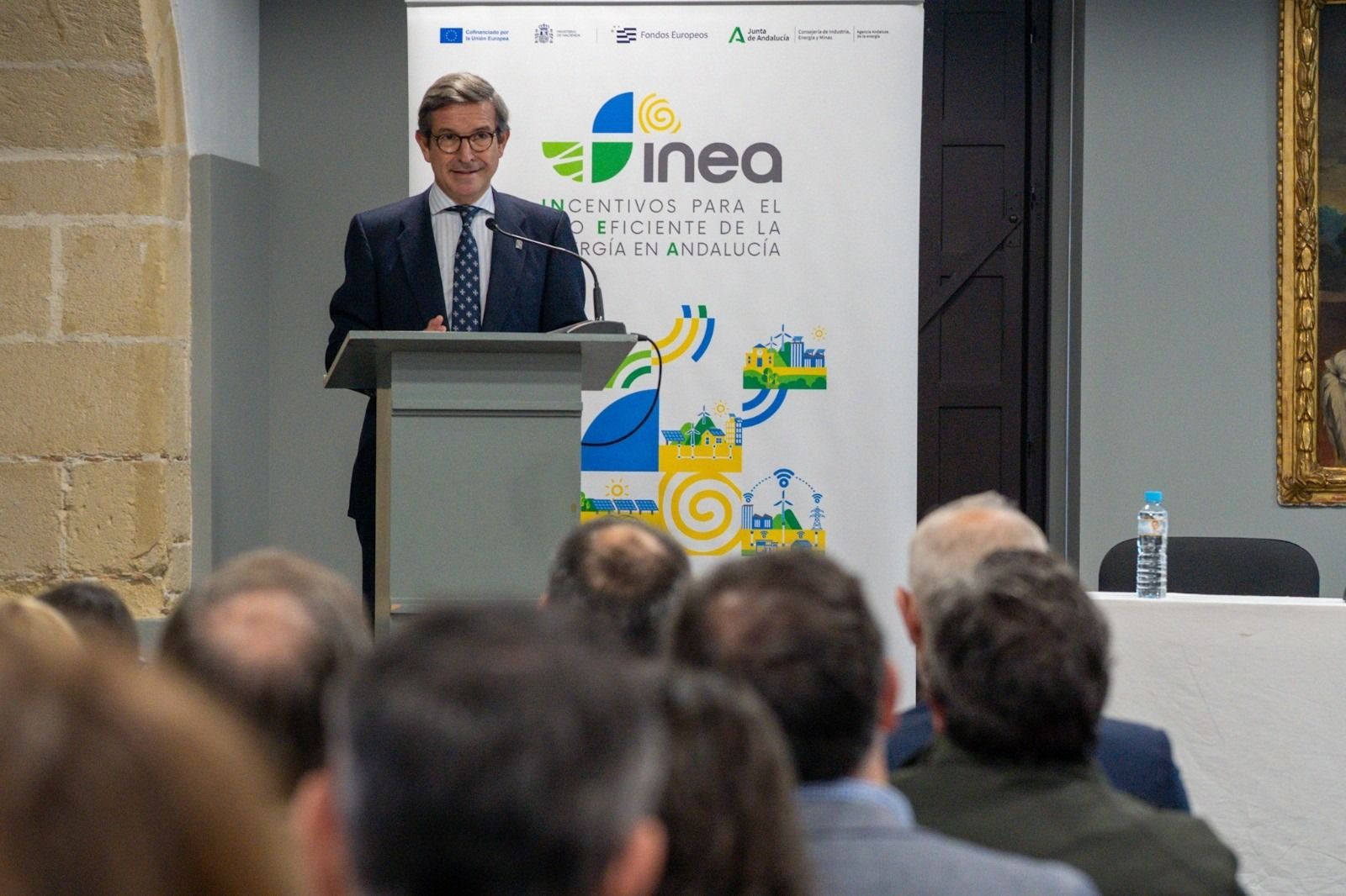Jorge Paradela, durante la inauguración de la jornada sobre comunidades energéticas celebrada en Jerez.