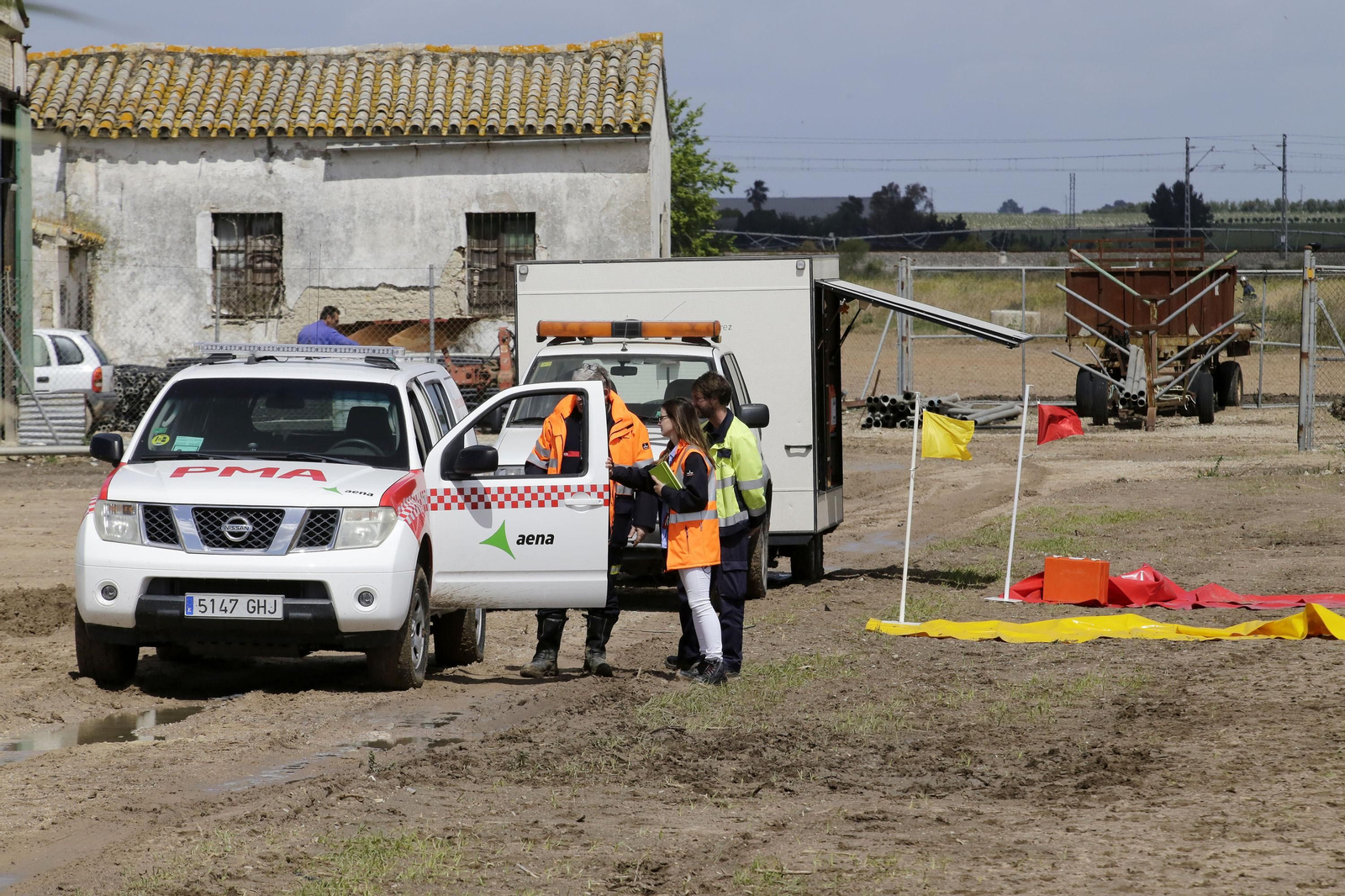 Simulacro de accidente aéreo en el aeropuerto de Jerez