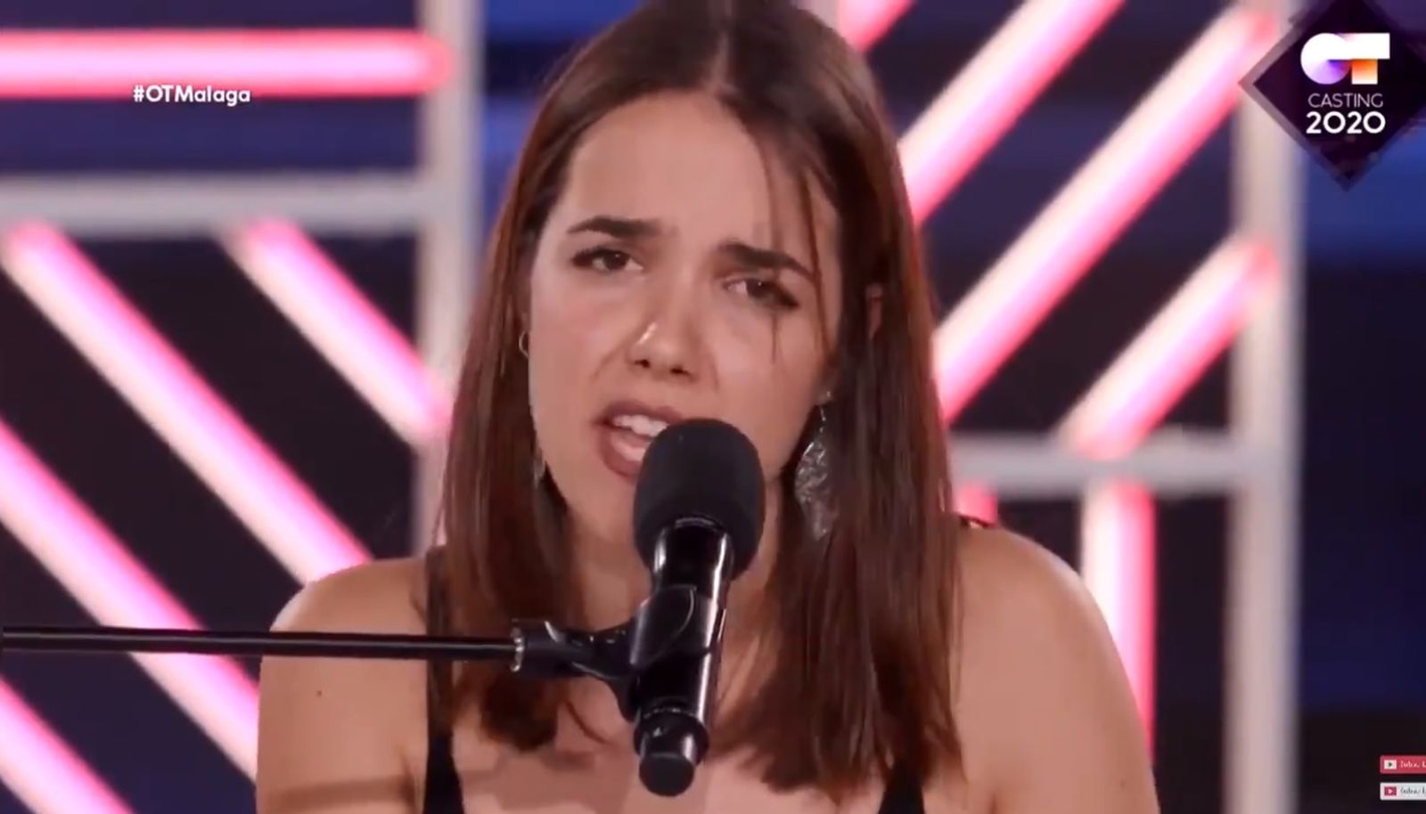 Ángela González, durante su audición en el casting de OT en Málaga.