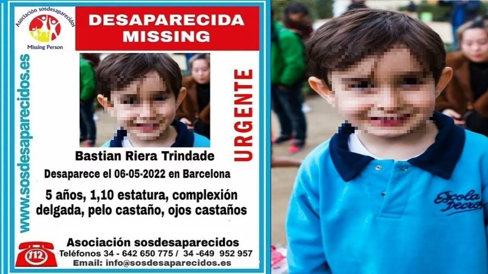 El anuncio de la desaparición de Bastian Riera, que por fin fue encontrado por su padre de una manera extremadamente peculiar