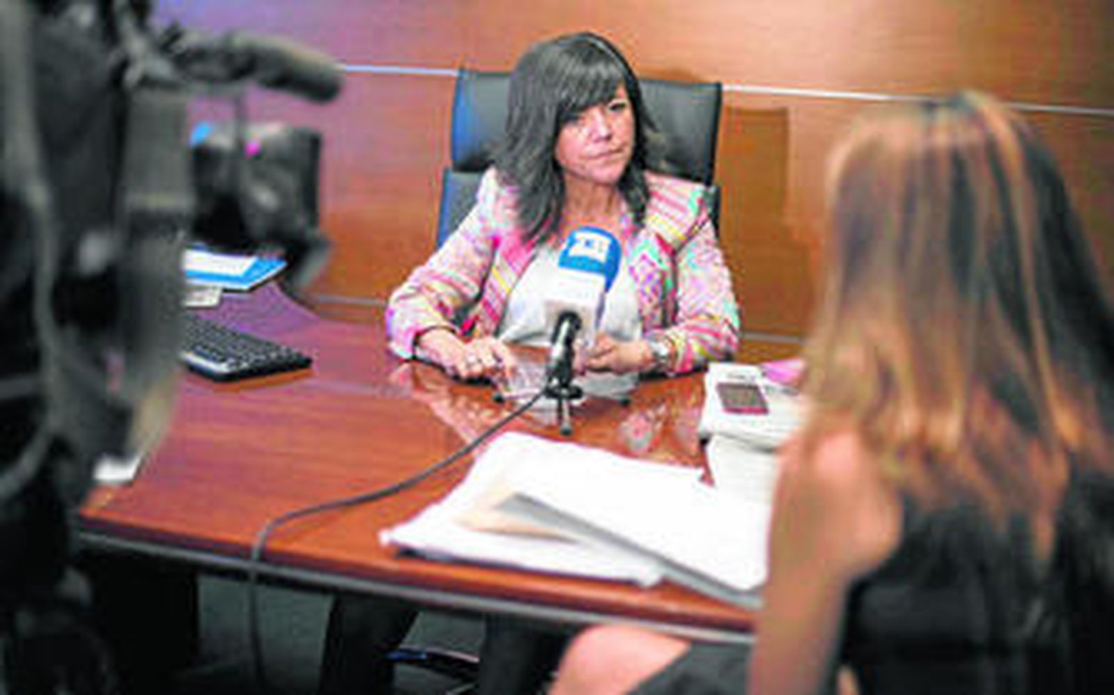 La secretaria general del PP vasco, Nerea Llanos, durante la entrevista concedida a Efe.