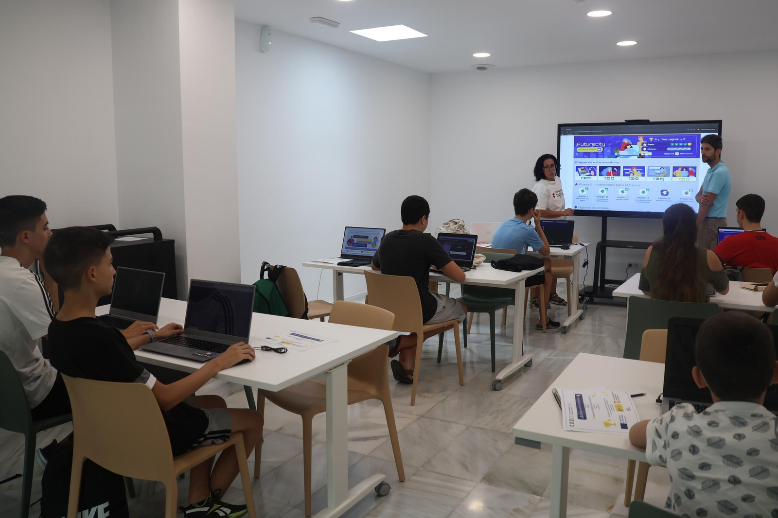 Una de las actividades del campamento digital.