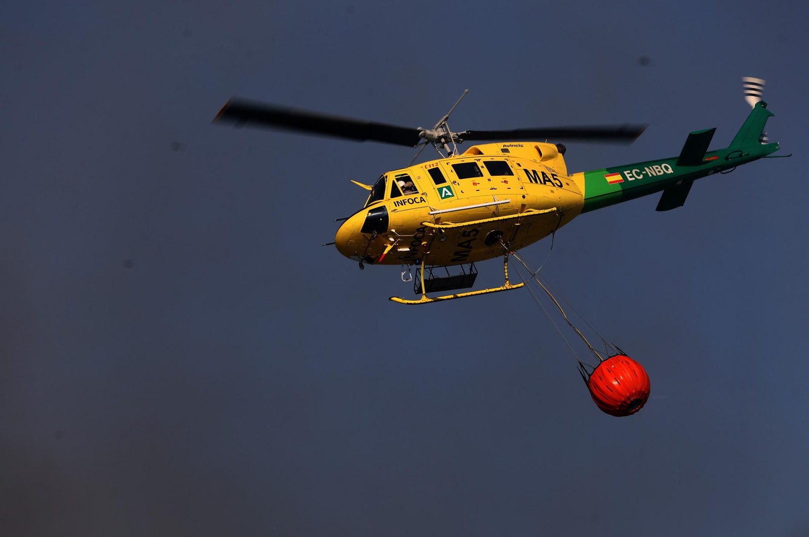 Imágenes del incendio en el Paraje del Arroyo de la Madreselva, en Bollullos par del Condado