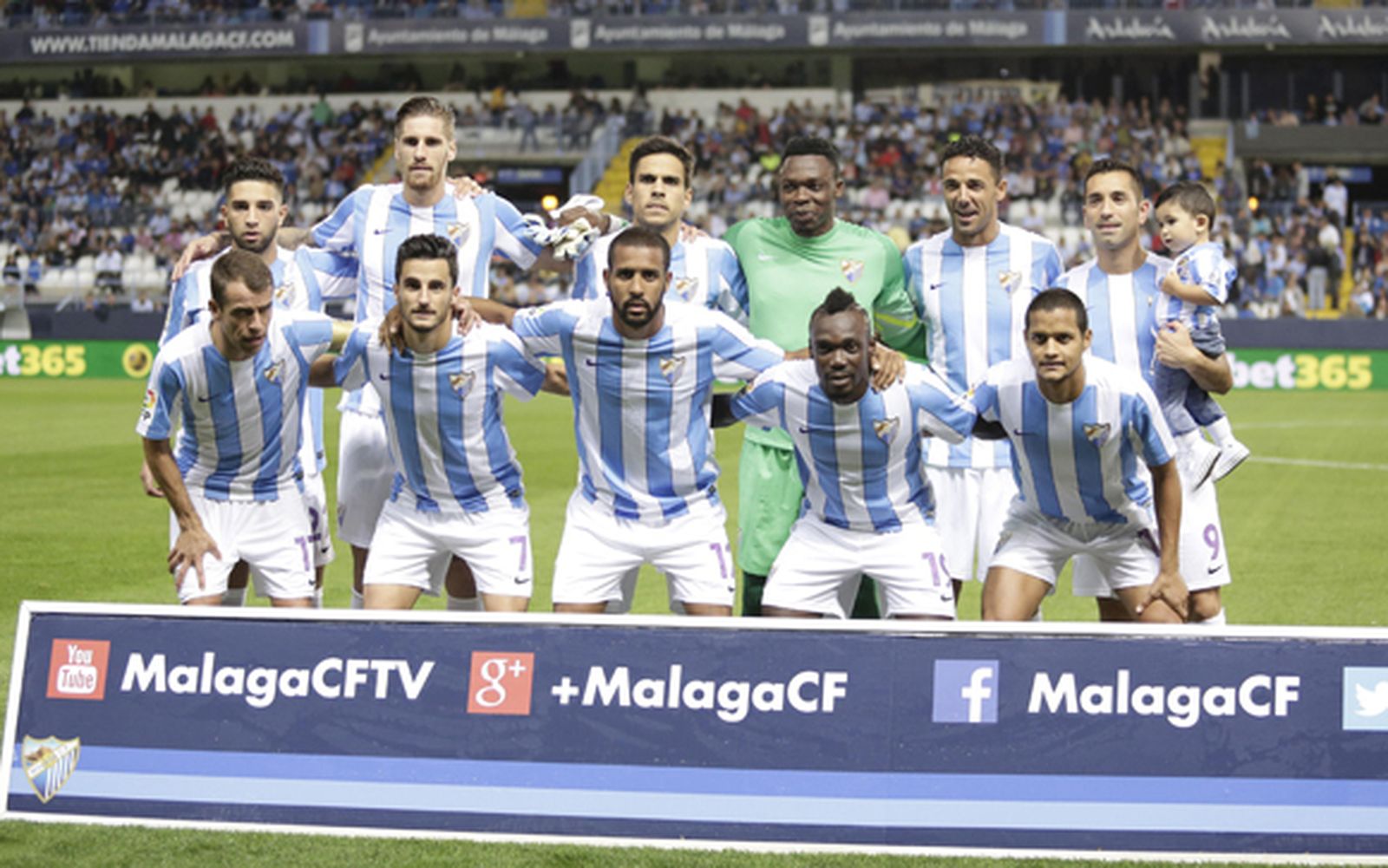 Once del Málaga en un partido de la presente temporada.