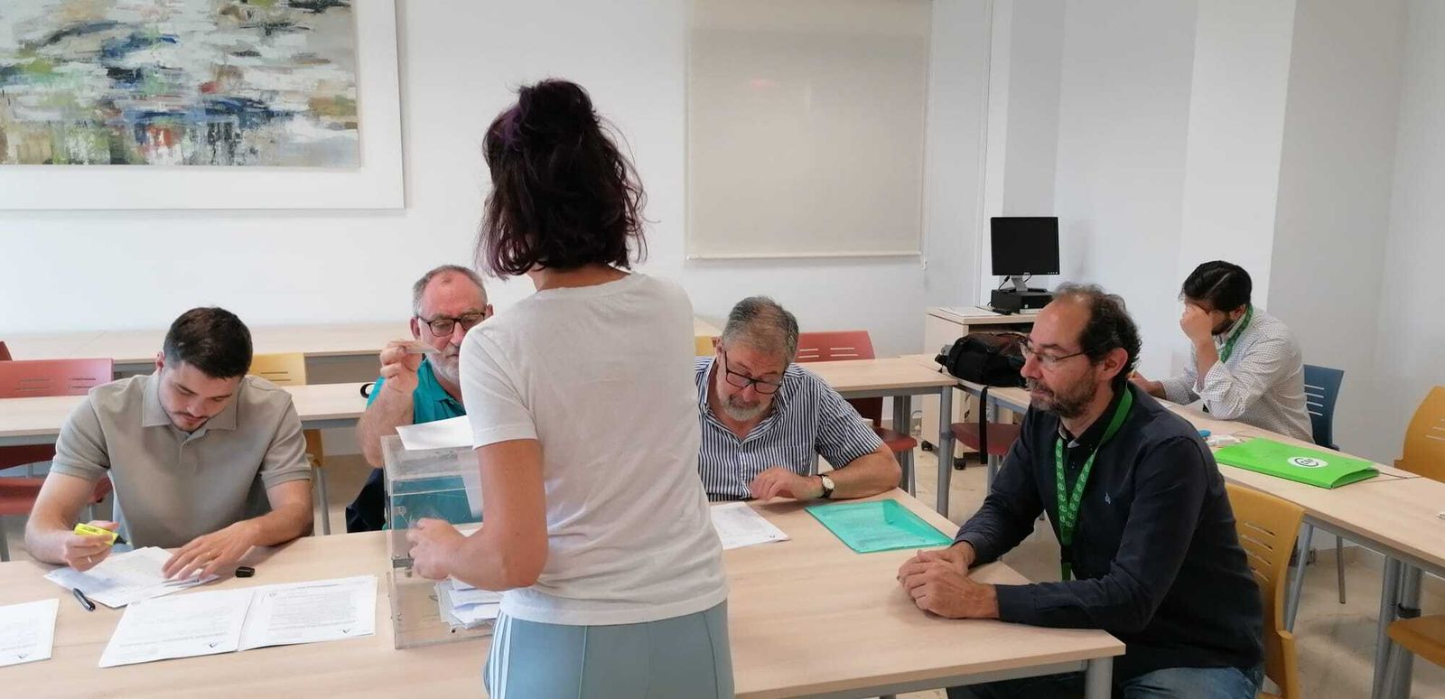 Un momento de las elecciones.