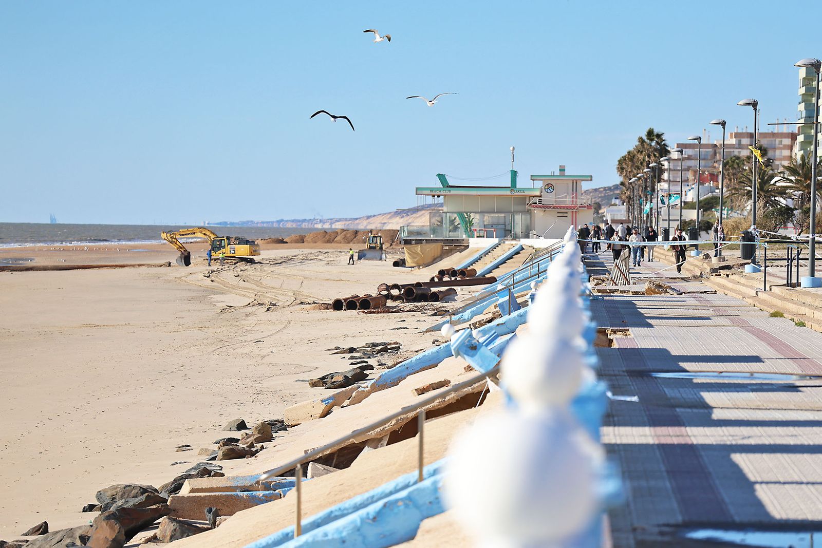 Las dramáticas fotografías del estado de las playas de Matalascañas tras el paso del temporal