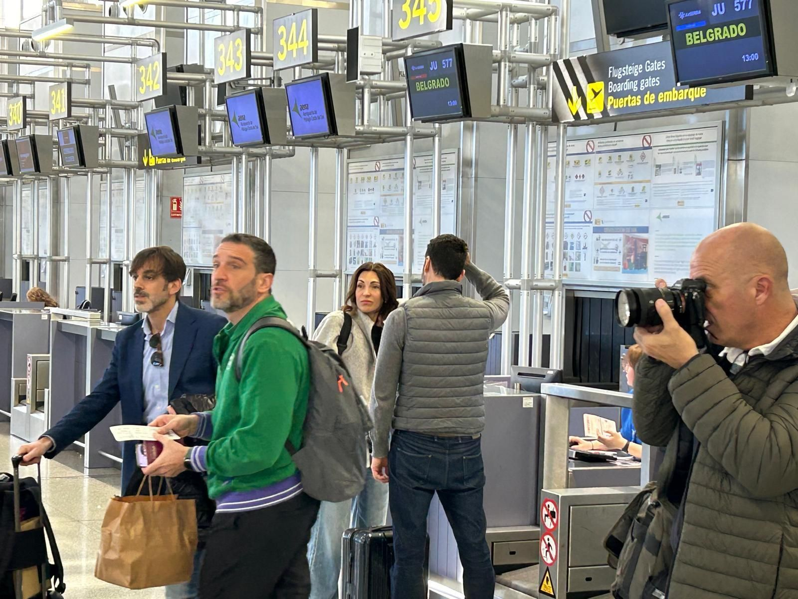 La salida del Unicaja a Belgrado para la Final Four
