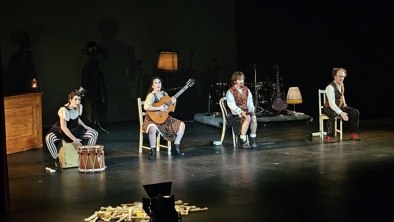 La música también formaba parte del espectáculo.