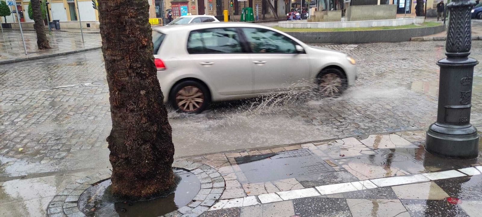 Una imagen de un día de lluvia reciente en Jerez.
