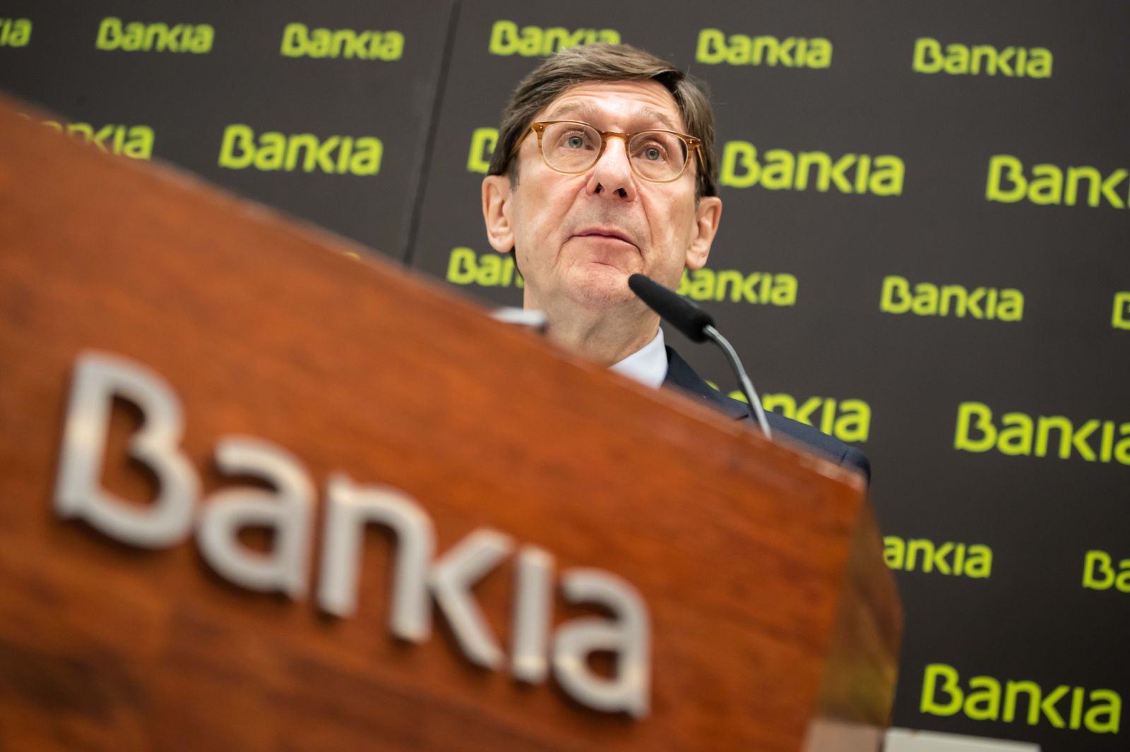 José Ignacio Goirigolzarri, en su última a rueda de prensa como presidente de Bankia.