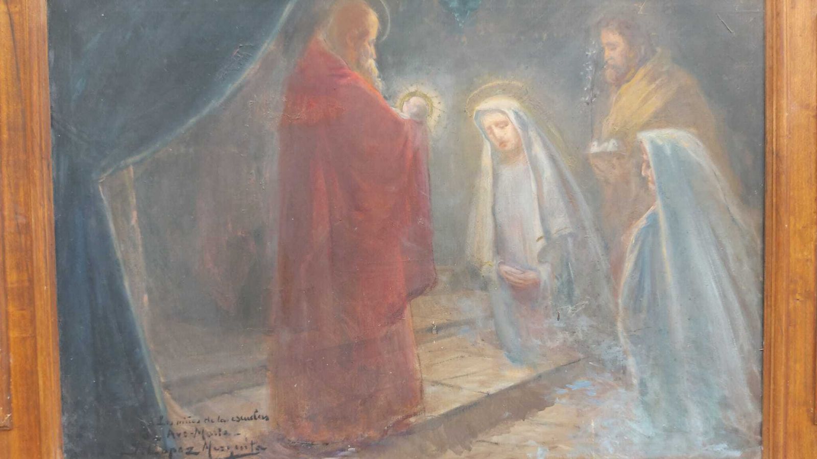 La "Presentación del Niño en el templo", de López Mezquita, es una de las primeras obras documentadas del autor