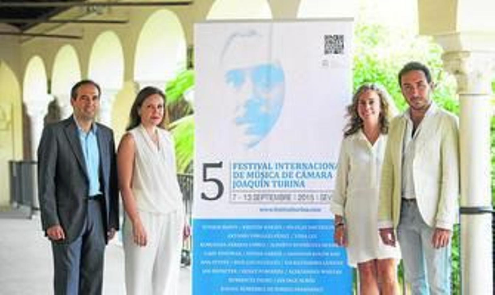 Antonio Lucas, Benedicte Palko, Isabel Ojeda y Rafael Ruibérriz de Torres, ayer en Santa Clara.