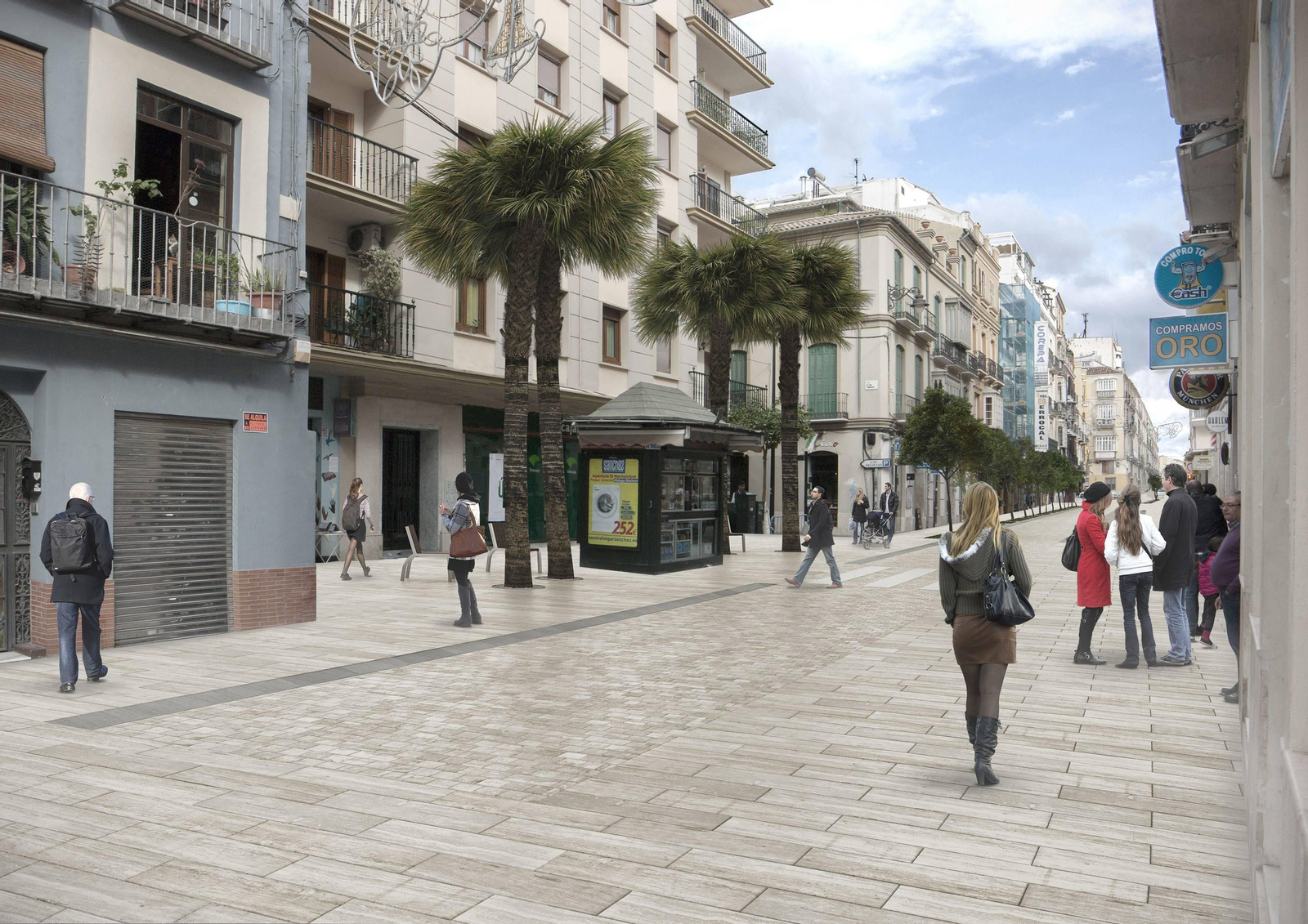 Infografía de la reurbanización de la calle Carretería a la altura de la Plaza San Francisco.