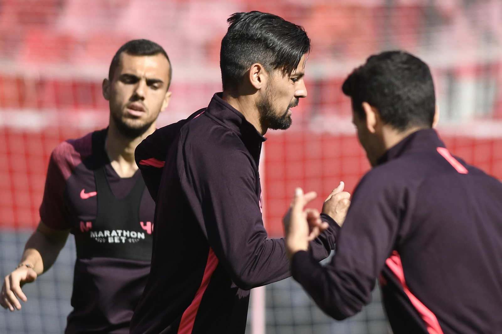 Nolito, uno de los que quedan de la temporada pasada, en un entrenamiento de este año.