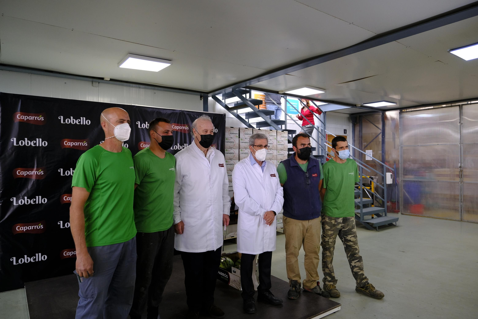 Fotogalería de la visita de Vicente del Bosque a Grupo Caparrós.