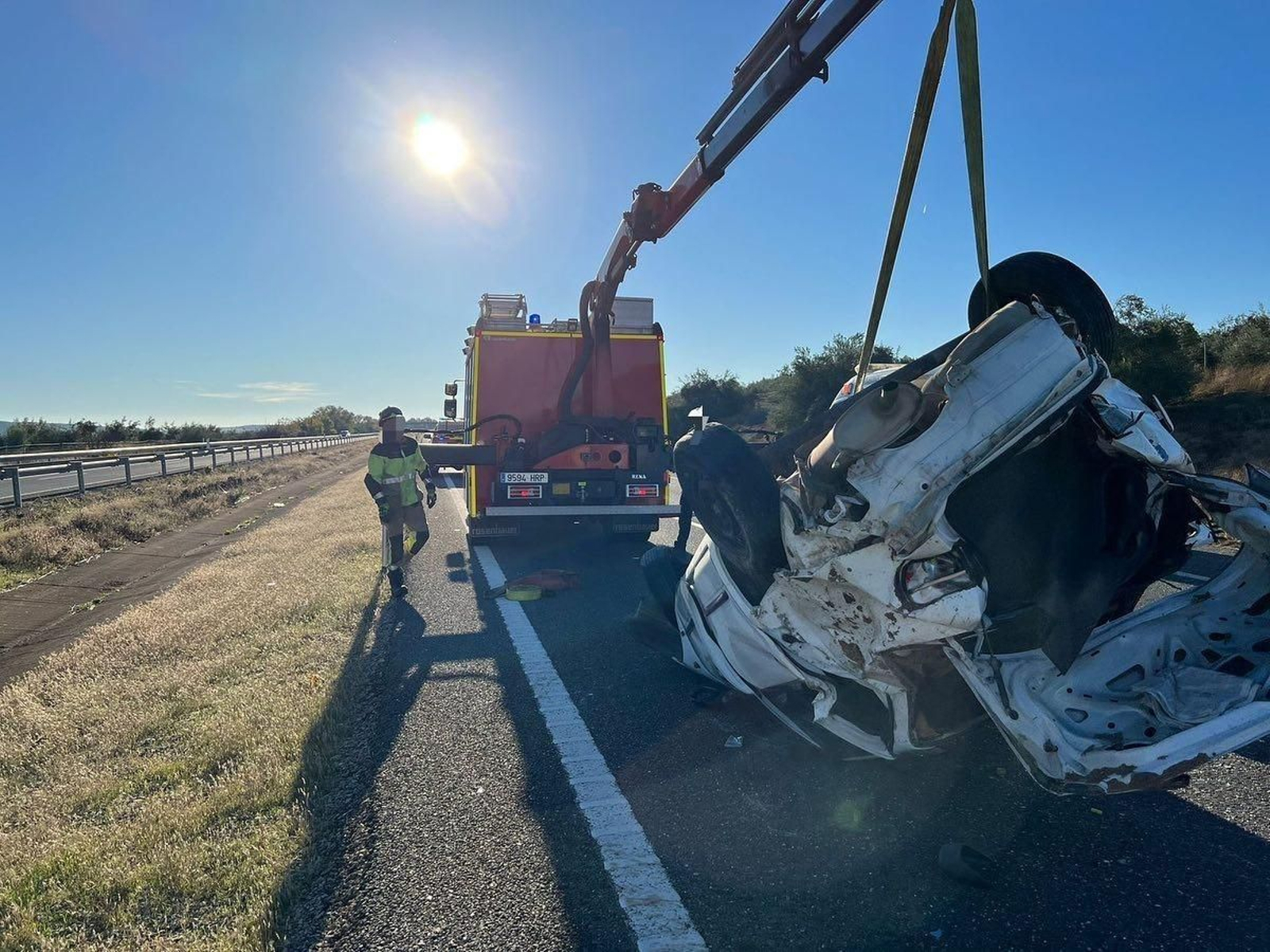 Imagen de archivo de un rescate de Bomberos de Linares.