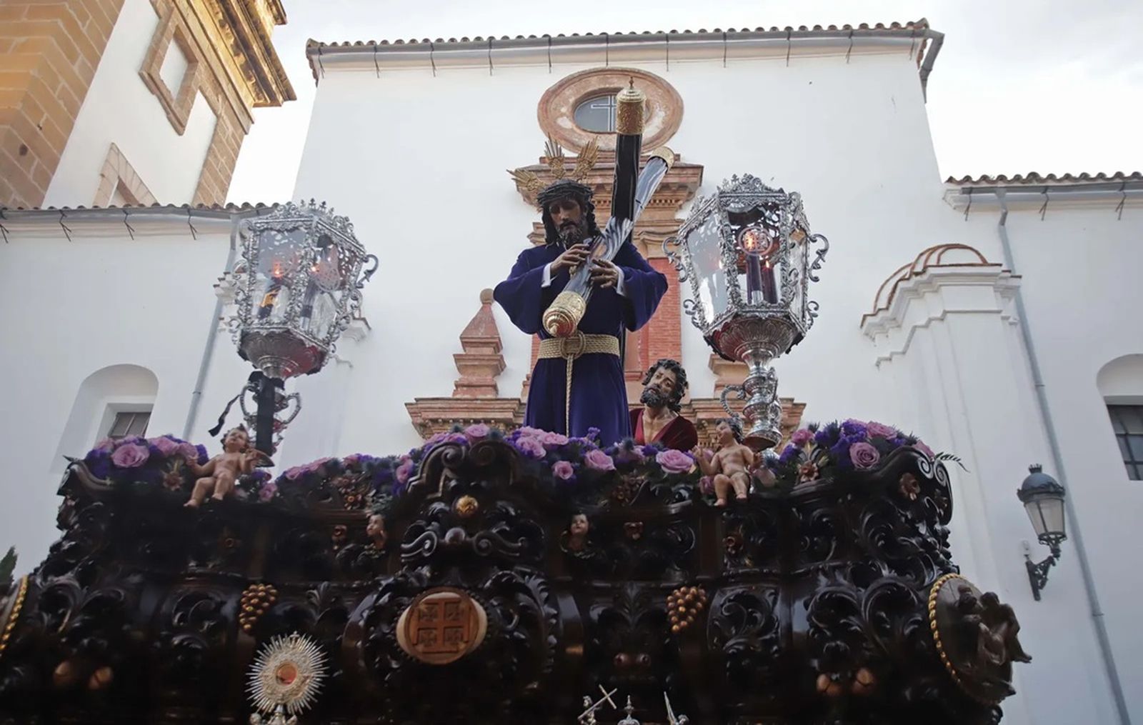 Nuestro Padre Jesús Nazareno, el pasado Jueves Santo, a su salida de la Iglesia de la Palma.
