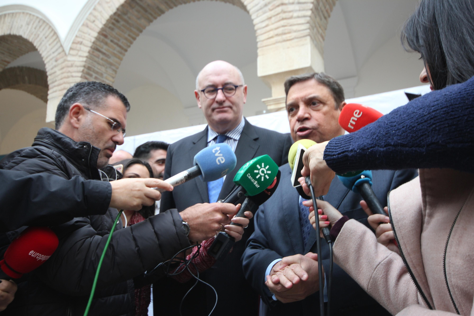 Phil Hogan y Luis Planas, durante su participación en DatAgri 2018.