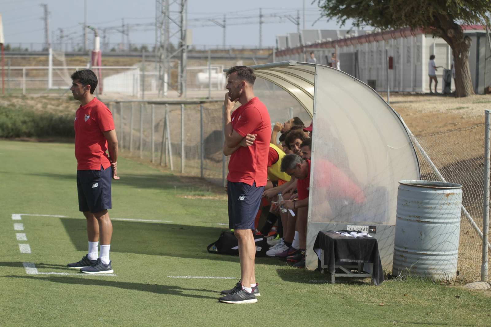Carlos Marchena, en un partido en los escalafones inferiores del Sevilla.