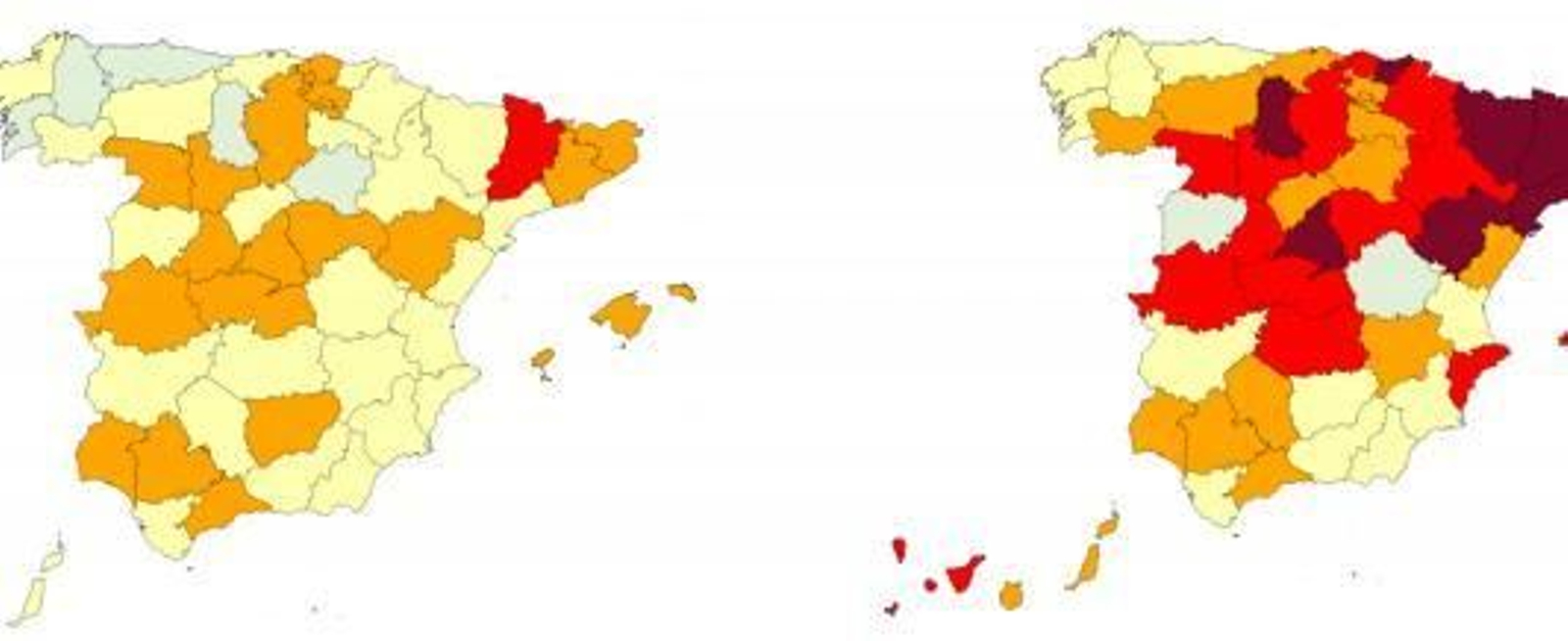 Semáforo del Coronavirus en Cádiz: La bajada de los ingresos saca a la provincia de la zona de riesgo