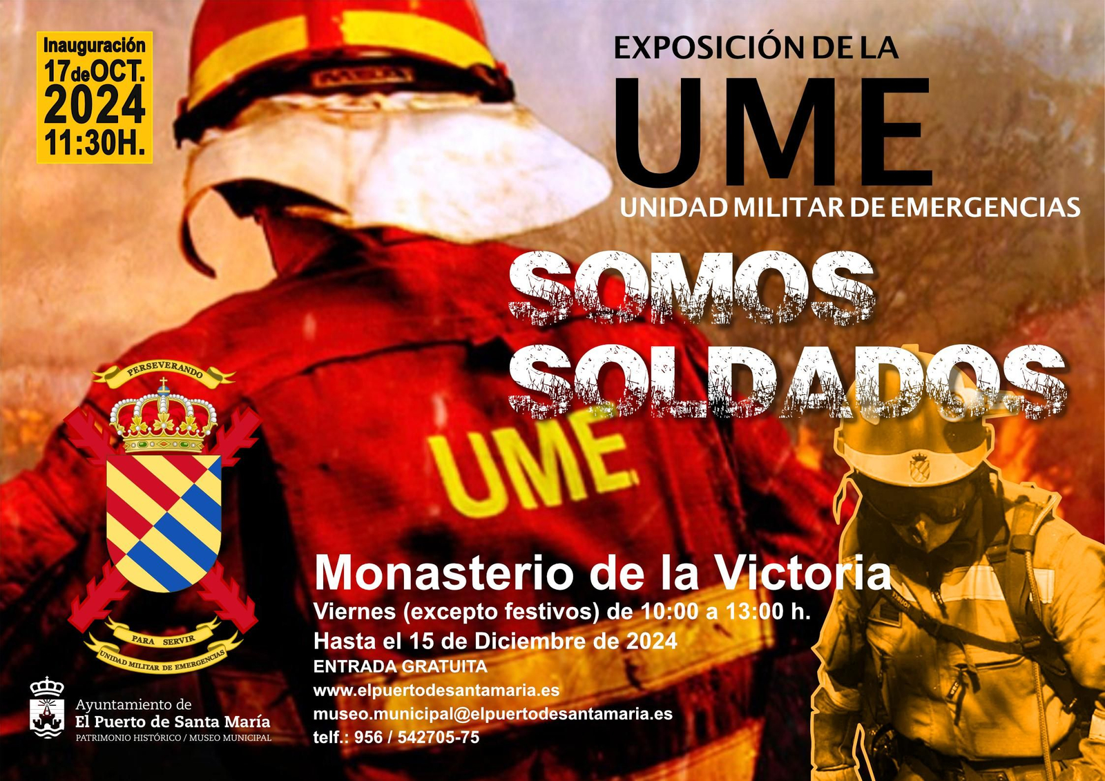 Cartel anunciador de la exposición de la UME.
