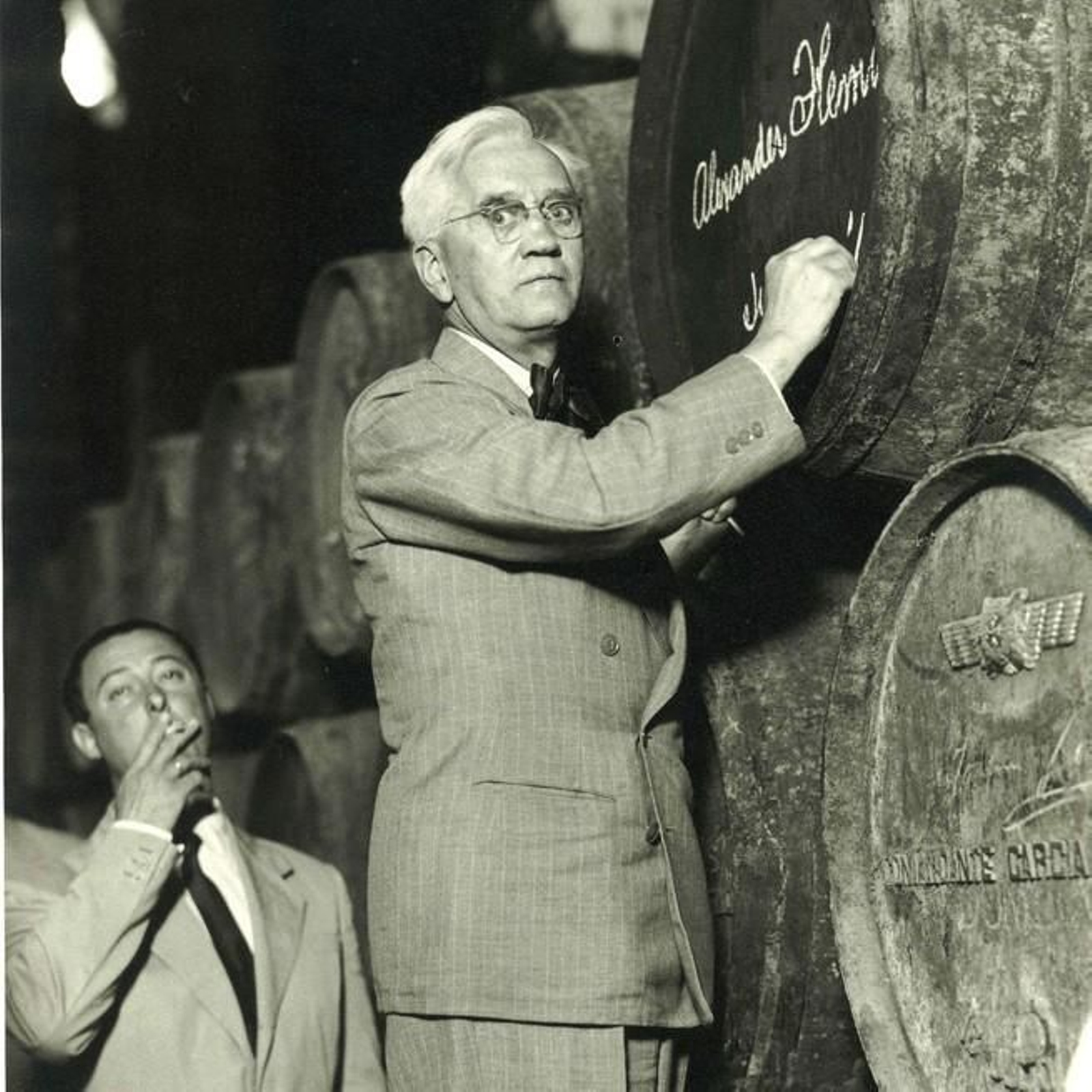 Alexander Fleming deja recuerdo de su visita, 1948 Alexander Fleming deja recuerdo de su visita, 1948
