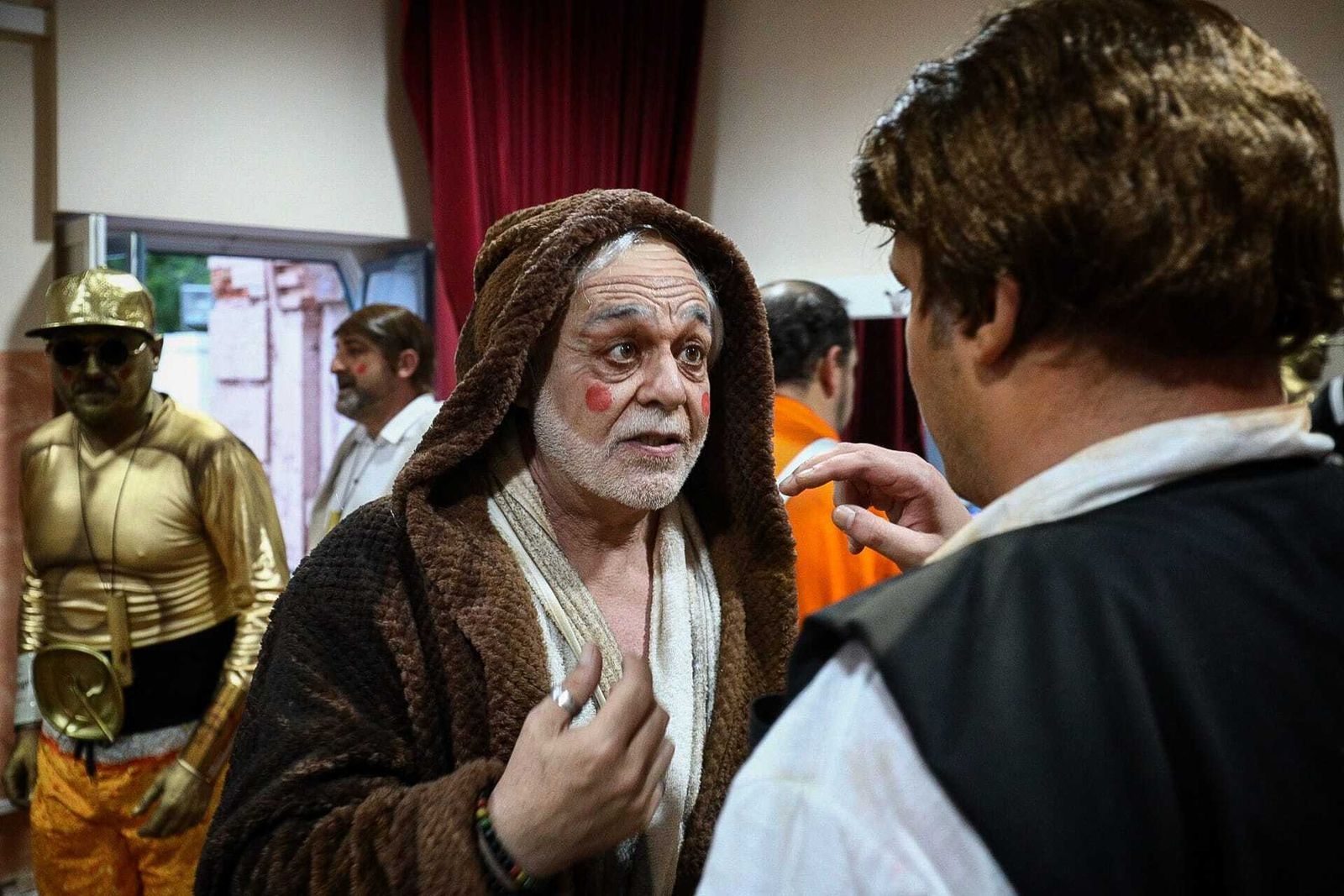 El ambiente en los camerinos del Falla