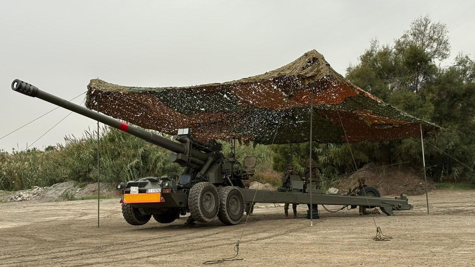 Una pieza de artillería del RACTA 4.