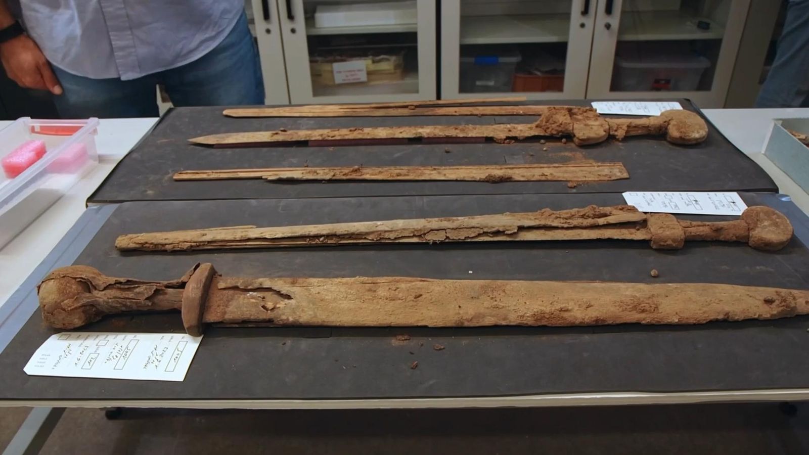 Las espadas halladas